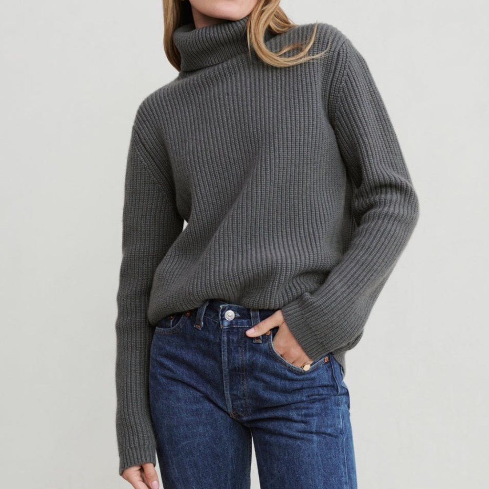 Jenni Kayne Gray Turtleneck Sweater